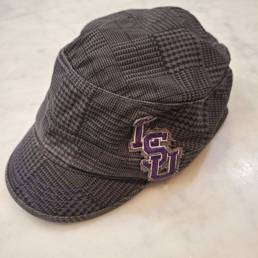 47 Brand LSU Tigers Hat Wom OS Grey Houndstooth Military Cap NCAA Veronica Mars‎